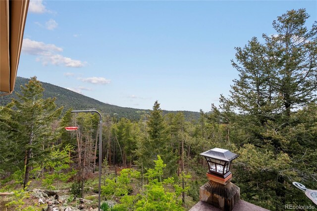 8701 Majestic View Dr, Conifer, CO 80433 - view of mountain backdrop with a forest