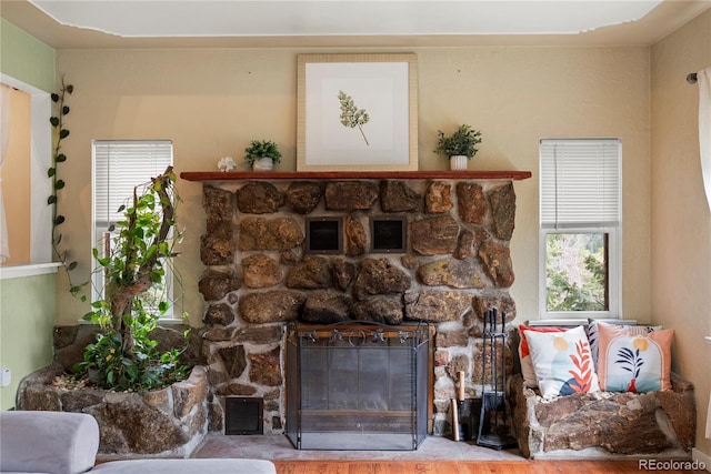8701 Majestic View Dr, Conifer, CO 80433 - detailed view of a stone fireplace
