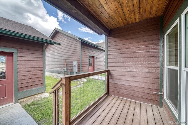 view of wooden deck