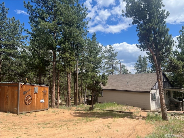 187 Johnson Rd, Bailey, CO 80421 - view of yard with a storage shed