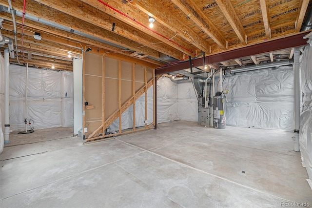 5550 Malta St, Denver, CO 80249 - unfinished below grade area featuring gas water heater