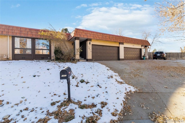 view of front of home featuring a garage