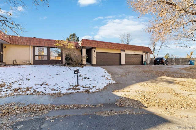 view of front of house featuring a garage