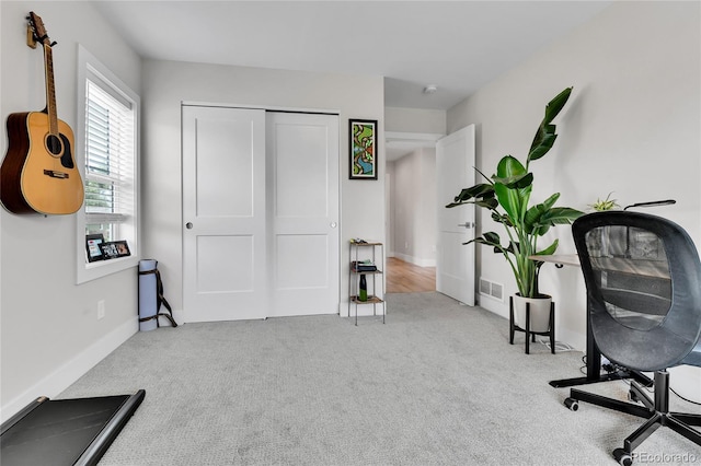 3178 N Race St, Denver, CO 80205 - carpeted home office featuring baseboards