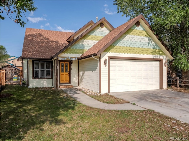 120 S San Juan Ave, Buena Vista, CO 81211 - victorian home with a garage, concrete driveway, and a shingled roof