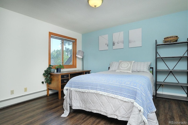 120 S San Juan Ave, Buena Vista, CO 81211 - bedroom featuring wood finished floors and a baseboard heating unit
