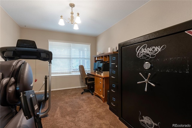 5131 Delphinium Cir, Brighton, CO 80601 - office space with a chandelier and carpet