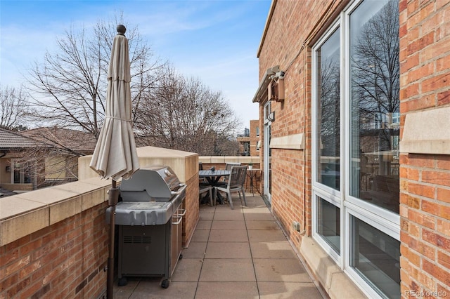 view of patio / terrace with area for grilling