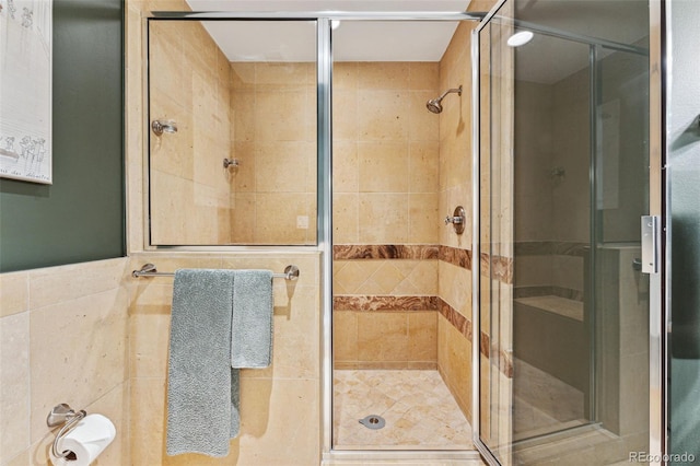 bathroom with walk in shower