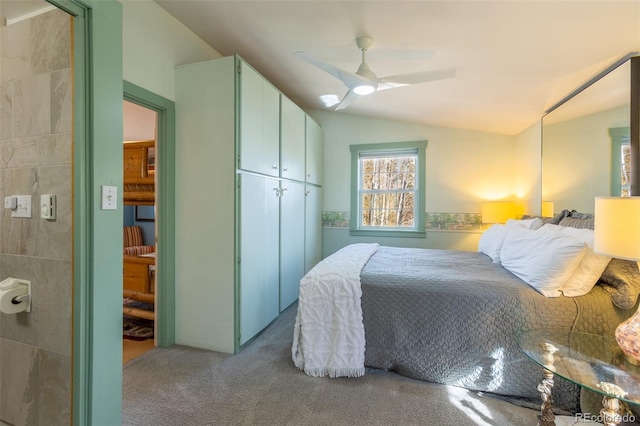 9185 US Highway 285, Salida, CO 81201 - bedroom featuring carpet floors, lofted ceiling, a closet, and ceiling fan