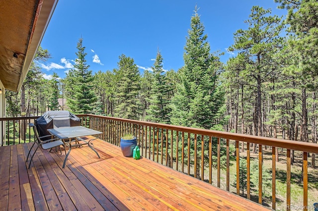 18150 Martingale Rd, Monument, CO 80132 - wooden deck with area for grilling
