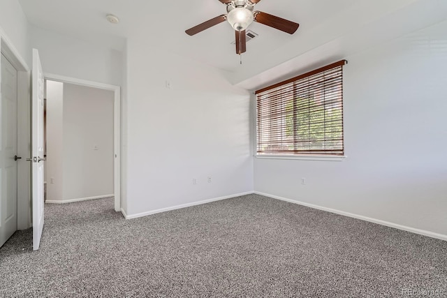 2705 S Danube Way Unit 110, Aurora, CO 80013 - carpeted spare room featuring a ceiling fan, a smoke detector, and baseboards