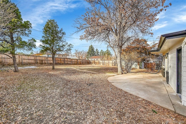 view of yard with a patio