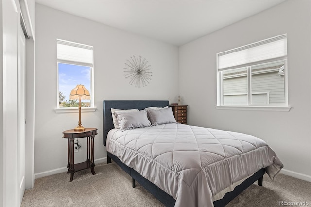 view of carpeted bedroom