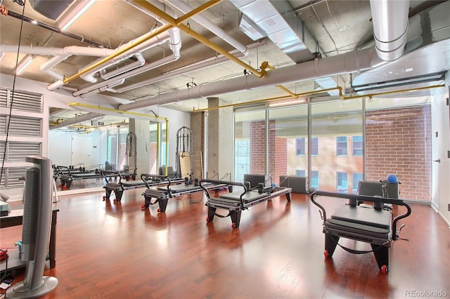 interior space with wood-type flooring