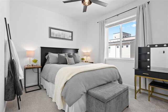 12261 Farmview St, Thornton, CO 80241 - bedroom featuring light colored carpet, baseboards, and ceiling fan