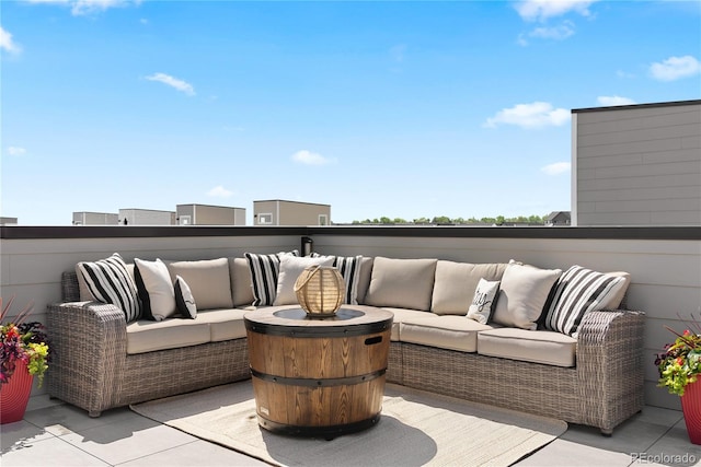 12261 Farmview St, Thornton, CO 80241 - view of patio / terrace with outdoor lounge area and a balcony