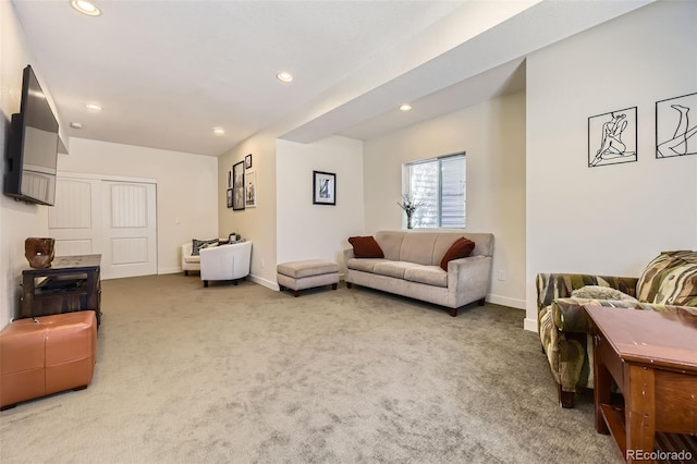26591 E Calhoun Pl, Aurora, CO 80016 - living room featuring recessed lighting and carpet flooring