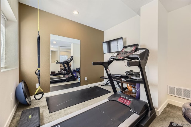 26591 E Calhoun Pl, Aurora, CO 80016 - workout area with carpet and recessed lighting