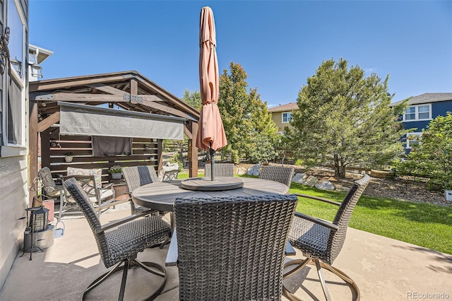 26591 E Calhoun Pl, Aurora, CO 80016 - view of patio / terrace with outdoor dining space
