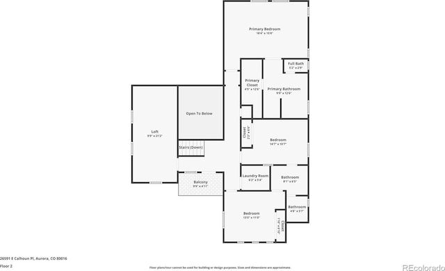 26591 E Calhoun Pl, Aurora, CO 80016 - view of property floor plan
