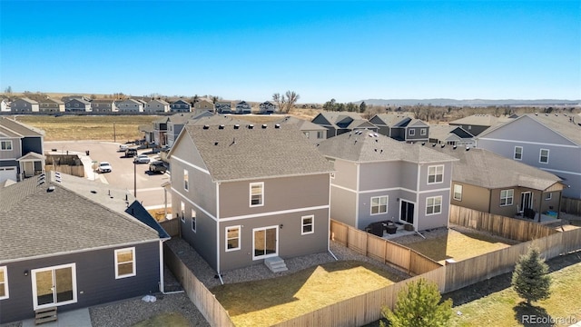 bird's eye view with a residential view