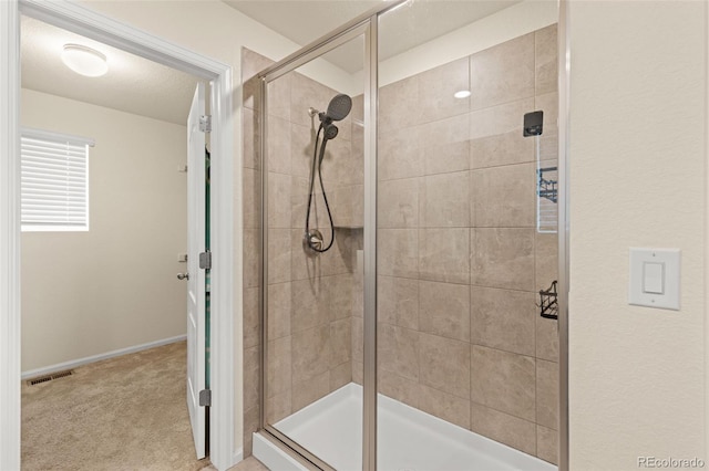 bathroom with walk in shower