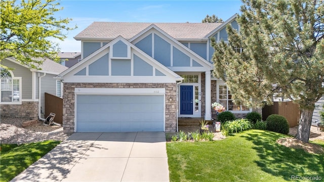 3102 White Oak Trl, Highlands Ranch, CO 80129 - english style home featuring stone siding, driveway, and stucco siding