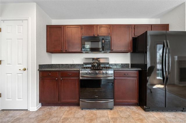 3102 White Oak Trl, Highlands Ranch, CO 80129 - kitchen with black appliances and dark stone countertops