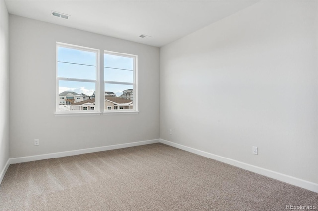 view of carpeted spare room