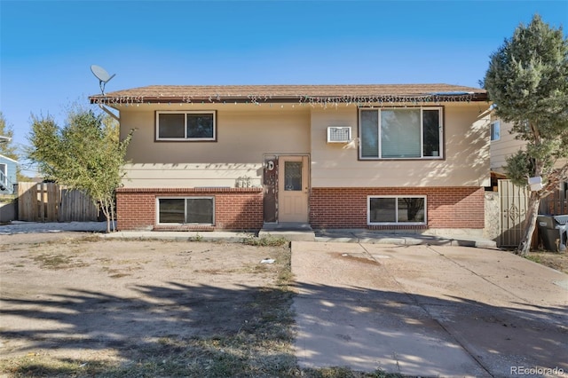 bi-level home with a wall unit AC