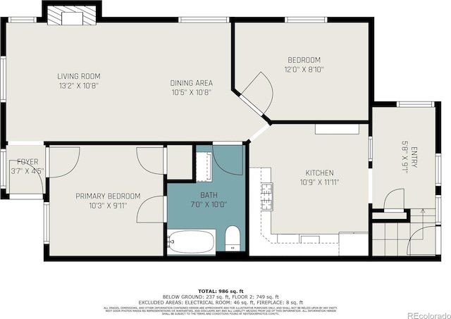 715 W 7th Ave, Denver, CO 80204 - view of home floor plan