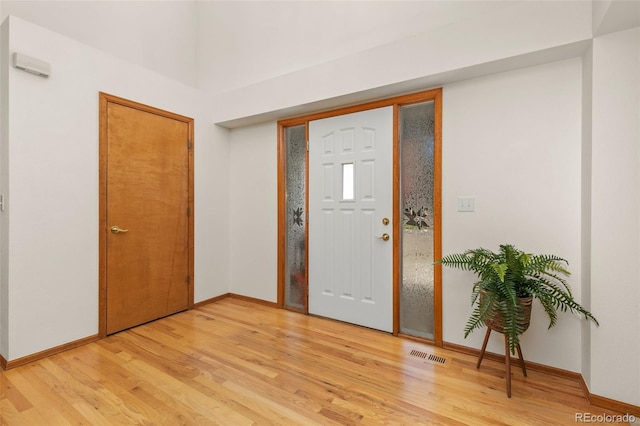 entryway featuring light wood-type flooring