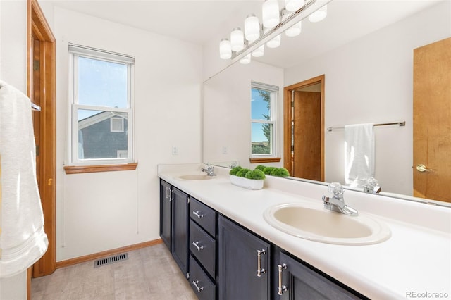 bathroom with vanity