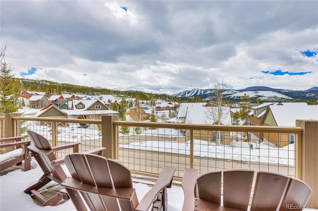 exterior space featuring a residential view and a mountain view