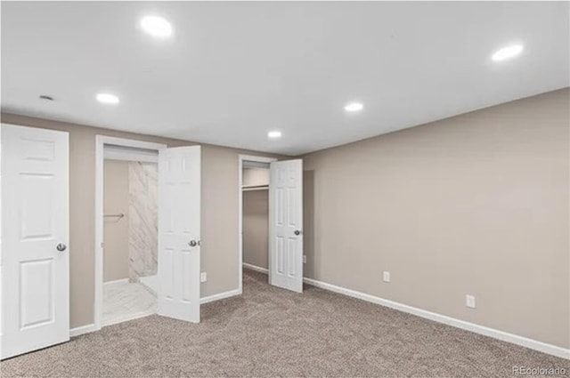 1021 Lake Ave, Pueblo, CO 81004 - unfurnished bedroom featuring carpet, baseboards, and recessed lighting