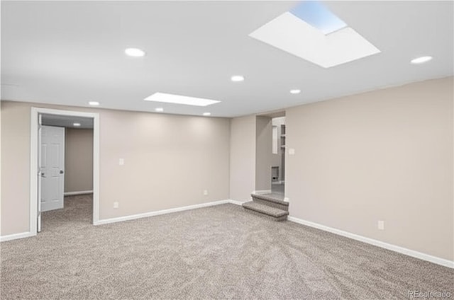 1021 Lake Ave, Pueblo, CO 81004 - finished basement featuring recessed lighting, carpet flooring, and baseboards