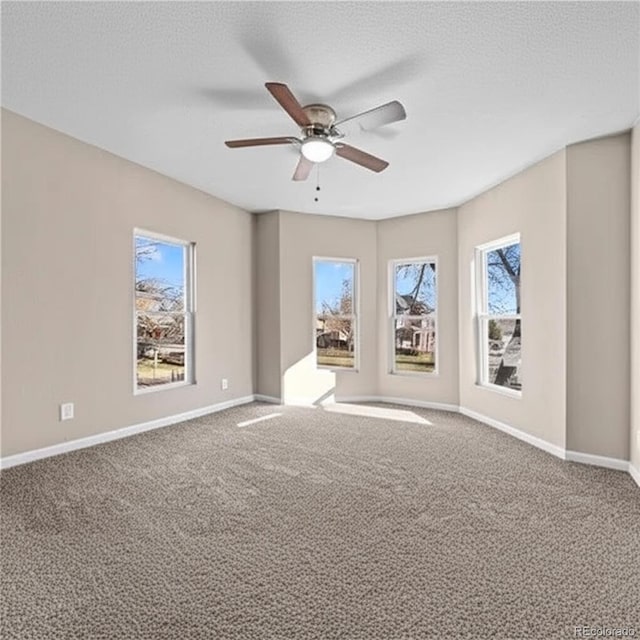1021 Lake Ave, Pueblo, CO 81004 - unfurnished room with carpet floors, a ceiling fan, and baseboards