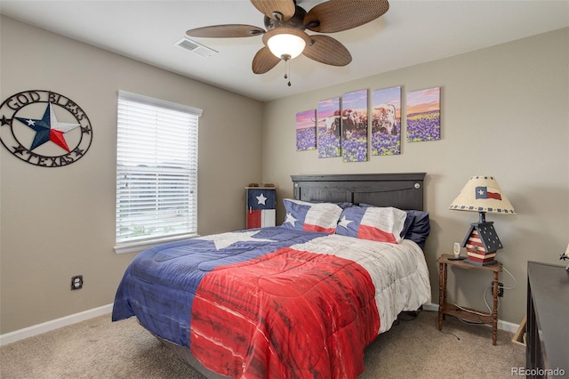 24351 E Alamo Dr, Aurora, CO 80016 - carpeted bedroom with baseboards and a ceiling fan