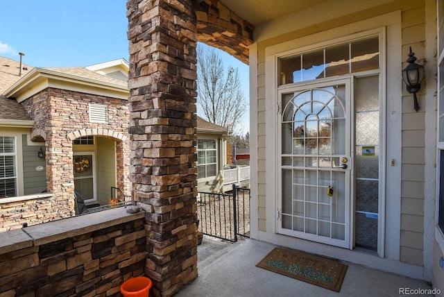 view of doorway to property