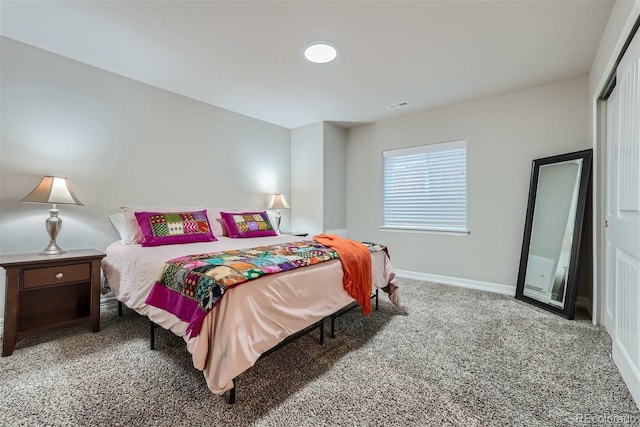 bedroom featuring carpet flooring