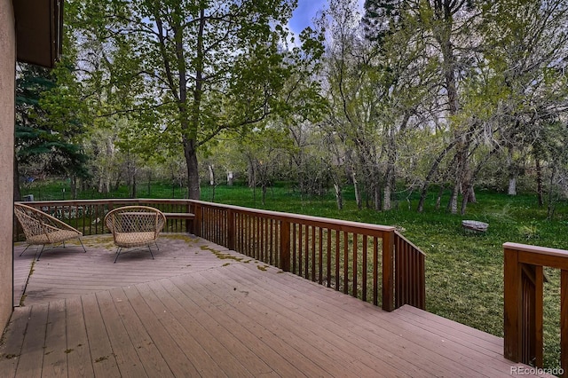 view of wooden terrace