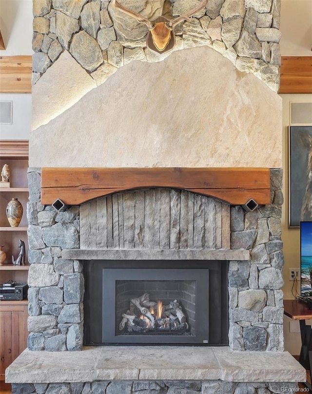 44 Canyon Ct, Eagle, CO 81631 - detailed view of a stone fireplace
