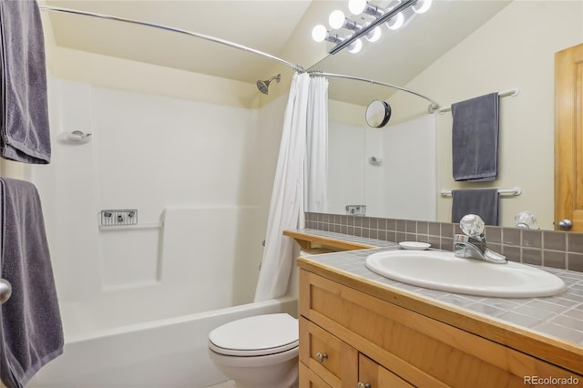 44 Canyon Ct, Eagle, CO 81631 - bathroom with shower / tub combo with curtain, vanity, and toilet