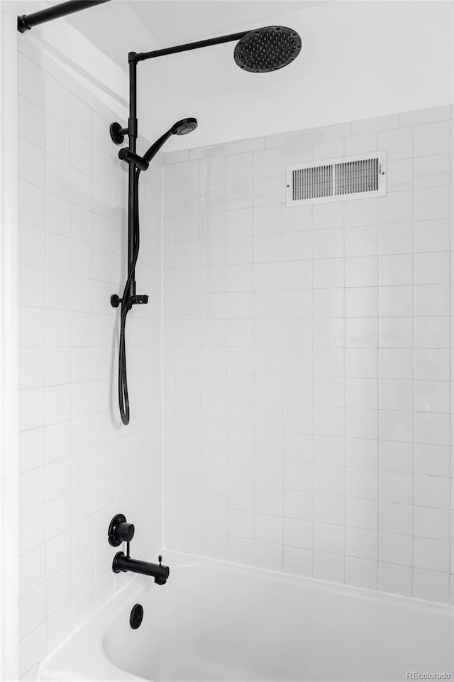 bathroom featuring bathtub / shower combination