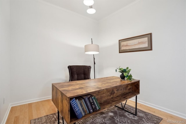 2100 N Humboldt St Unit 302, Denver, CO 80205 - office space with wood finished floors, baseboards, and ornamental molding