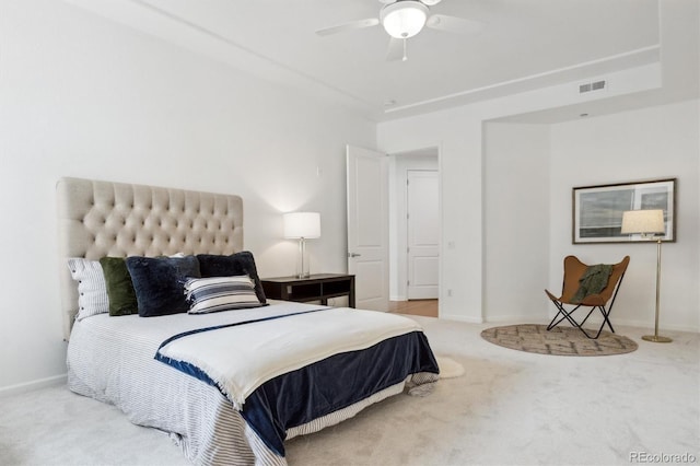 2100 N Humboldt St Unit 302, Denver, CO 80205 - carpeted bedroom with baseboards and a ceiling fan