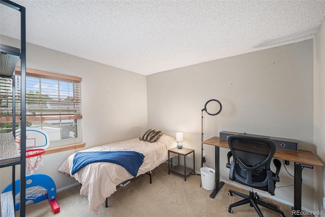 6937 S Knolls Way, Centennial, CO 80122 - bedroom featuring carpet, a textured ceiling, baseboards, and an office area