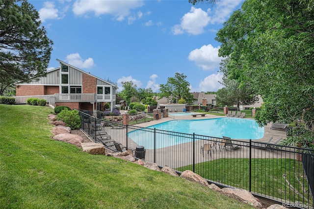 6937 S Knolls Way, Centennial, CO 80122 - community pool featuring a patio area