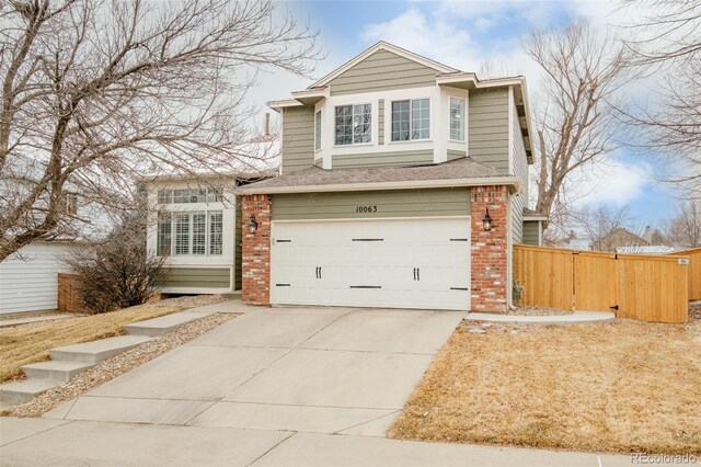 view of front of home featuring a garage